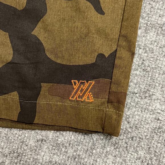 Dixxon Shorts Mens 30 Green Camouflage Stretch Logo Pockets Mid Rise Zip Fly - Picture 4 of 11